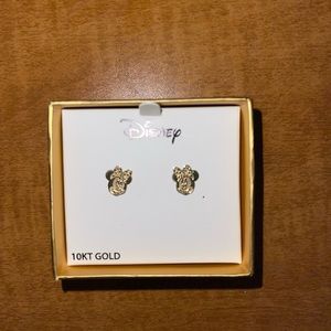 10K Solid Gold Disney Minnie Mouse earrings.